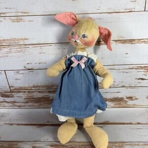 Annalee Boy Easter Bunny 18” Plush Doll Used Hole on Right Foot